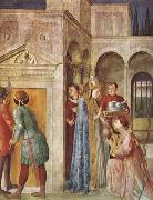Fra Angelico St Lawrence Receiving the Church Treasures (mk08) oil painting on canvas